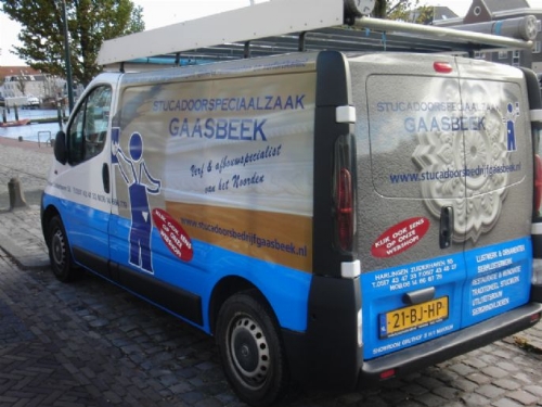 Bedrijfsbus Stucadoorsbedrijf Gaasbeek Harlingen Friesland.